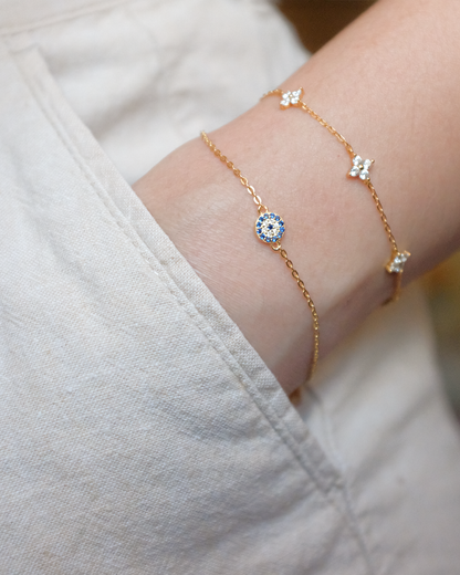 Evil Eye Gold Bracelet