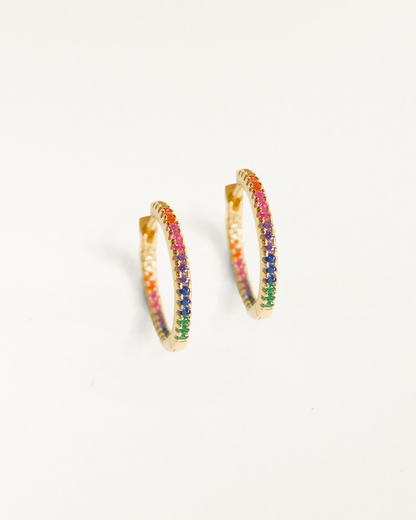 Pride Gold Hoops