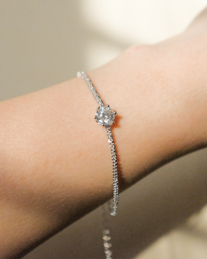 Faye 1ct Moissanite Silver Bracelet