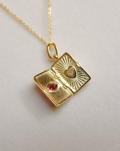 Verona Gold Locket Necklace