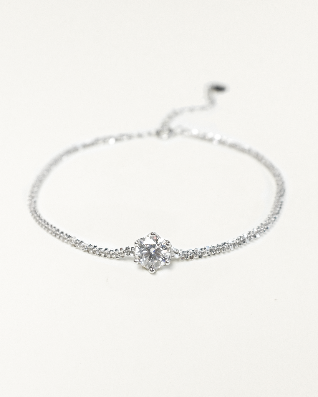 Faye 1ct Moissanite Silver Bracelet