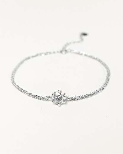 Faye 1ct Moissanite Silver Bracelet